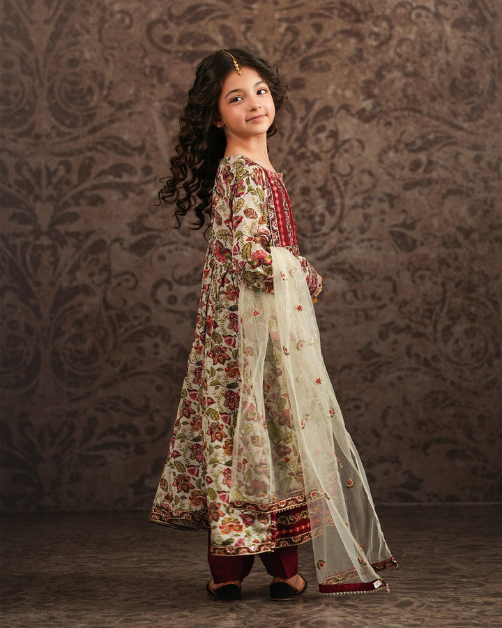 Kids Raw Silk Frock | 1319