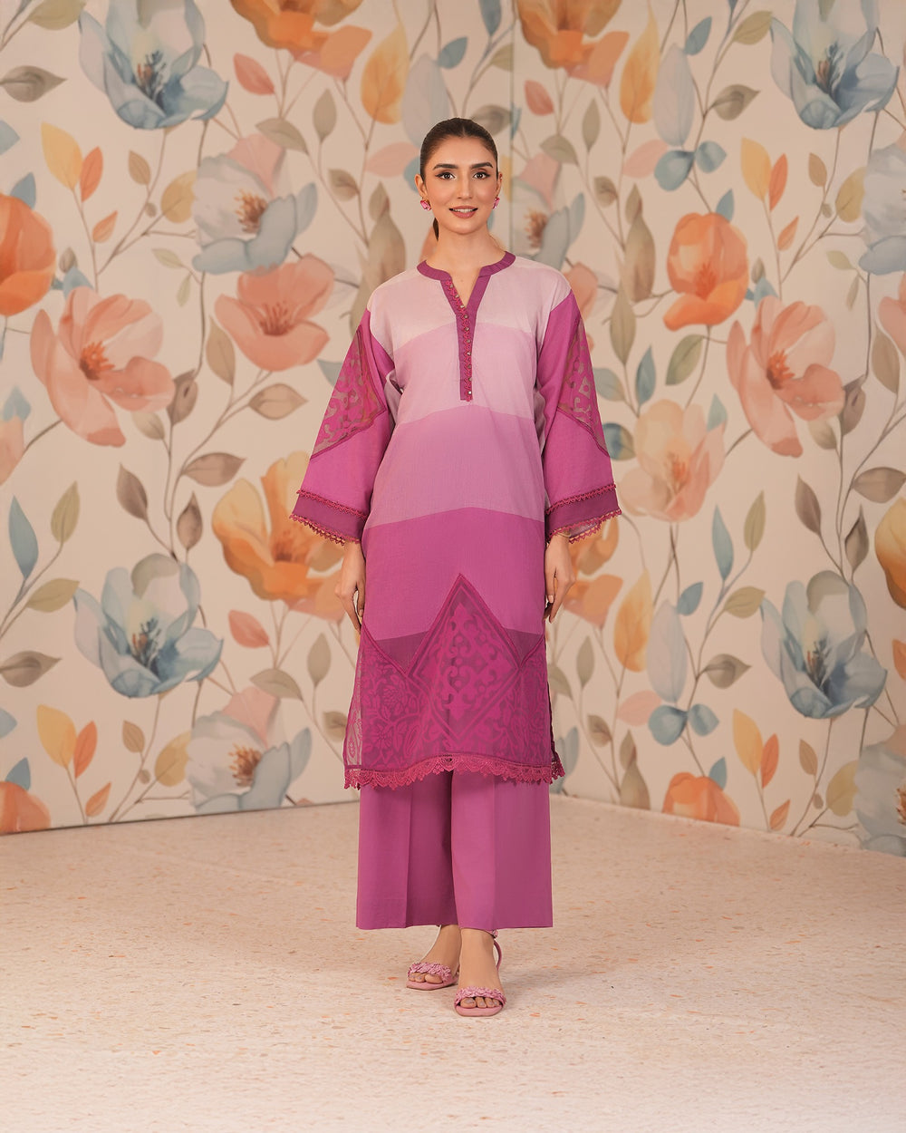 2-Piece Ready-to-Wear Lawn Suit | 17192-IG-LWN - Sha Posh Textile