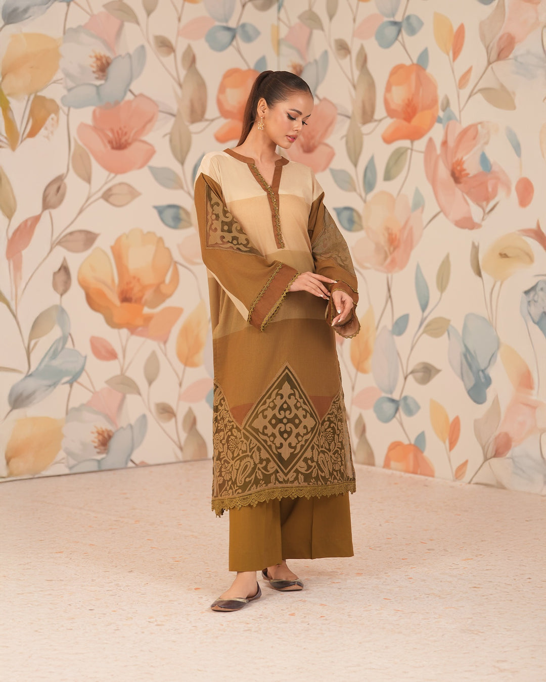 2-Piece Ready-to-Wear Lawn Suit | 17192-IG-LWN - Sha Posh Textile