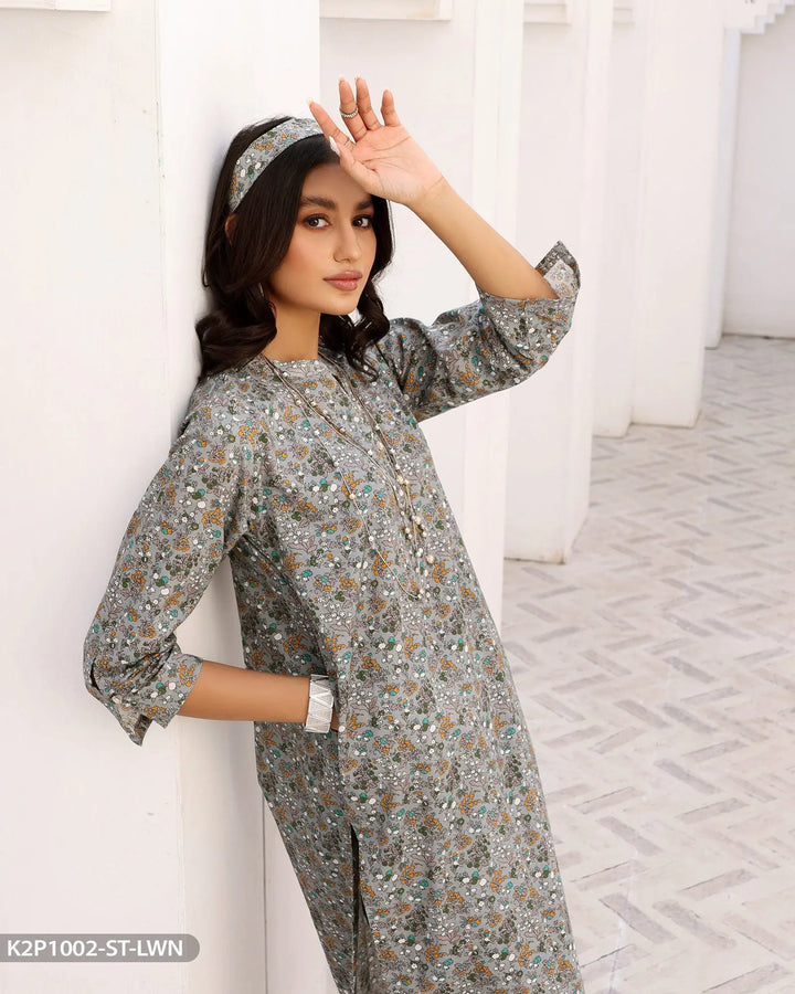 2 Piece Cotton Suit Printed | 1002-ST-K.CT Sha Posh Textile