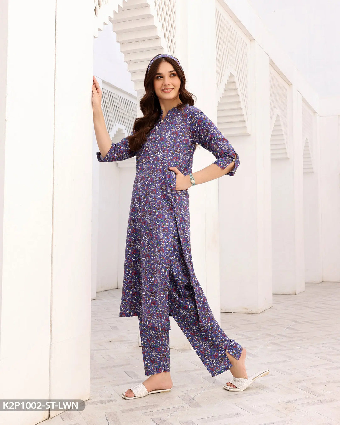 2 Piece Cotton Suit Printed | 1002-ST-K.CT Sha Posh Textile