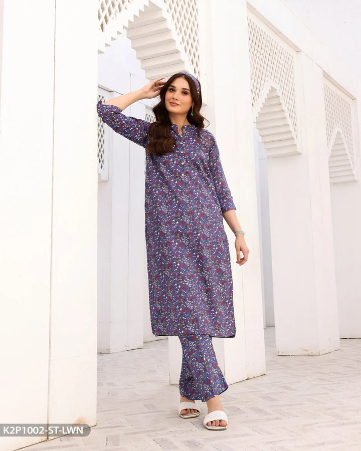 2 Piece Cotton Suit Printed | 1002-ST-K.CT Sha Posh Textile