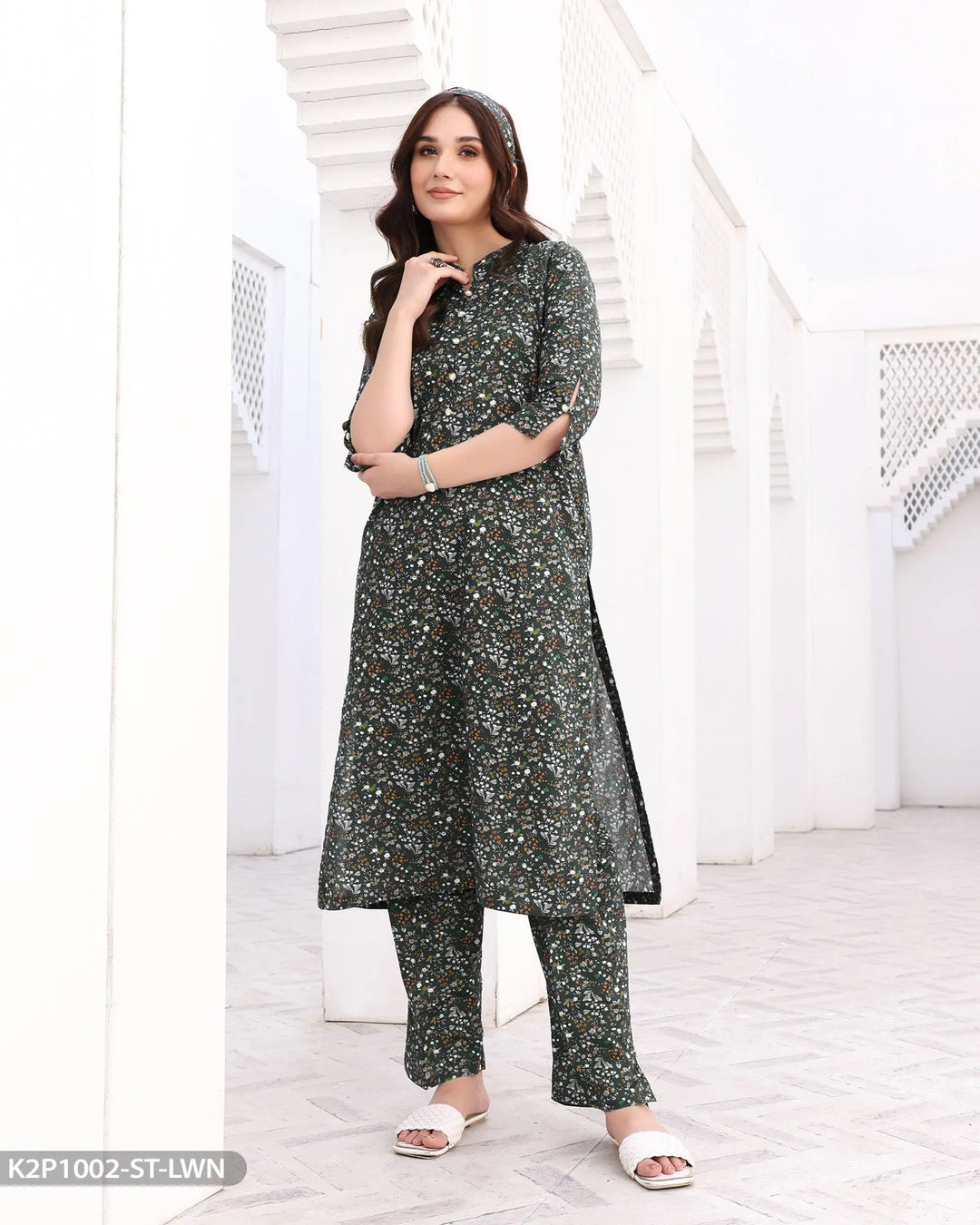 2 Piece Cotton Suit Printed | 1002-ST-K.CT Sha Posh Textile