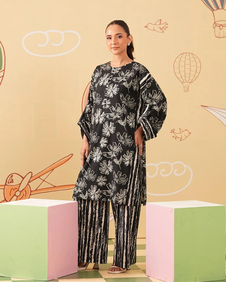 2 Piece - Printed Cambric Cotton Suit Unstitched | UNFF0109-K.CT Sha Posh Textile