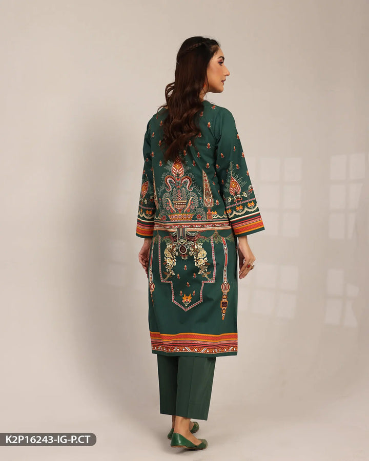 2 Piece Printed Poplin Cotton  Suit | 16243-IG-P.CT Sha Posh Textile