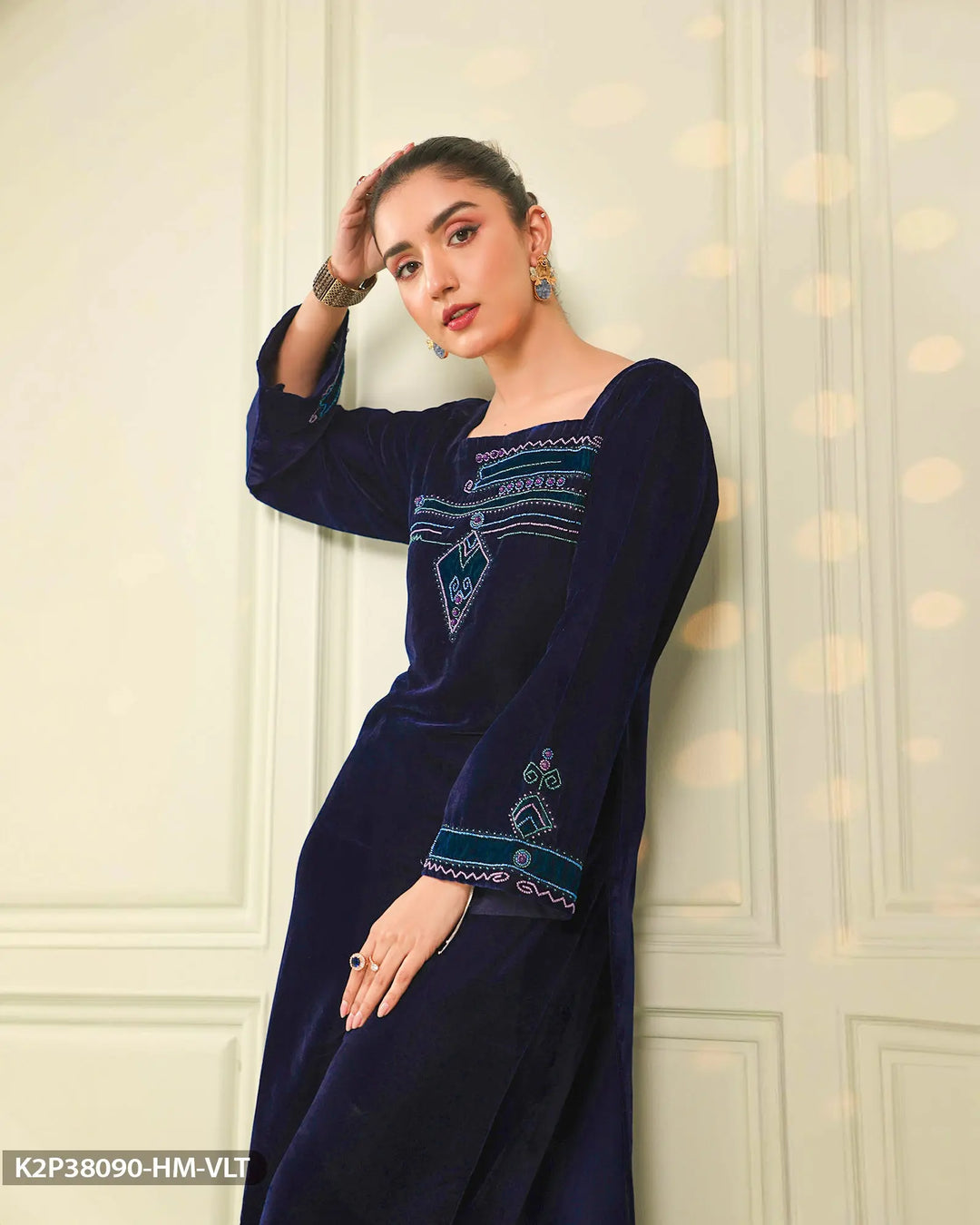 2 Piece Velvet Suit | 38090-HM-VLT Sha Posh Textile