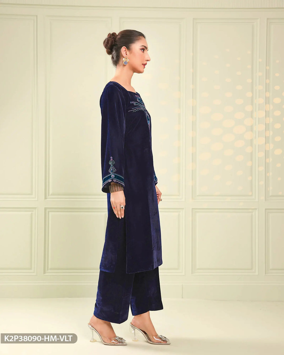 2 Piece Velvet Suit | 38090-HM-VLT Sha Posh Textile