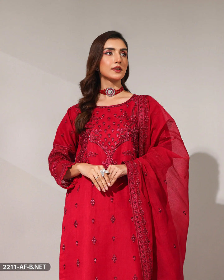 3 Piece Bori Net Suit | 2211-AF-B.NET Sha Posh Textile