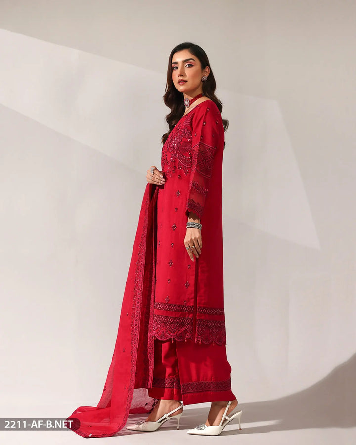 3 Piece Bori Net Suit | 2211-AF-B.NET Sha Posh Textile