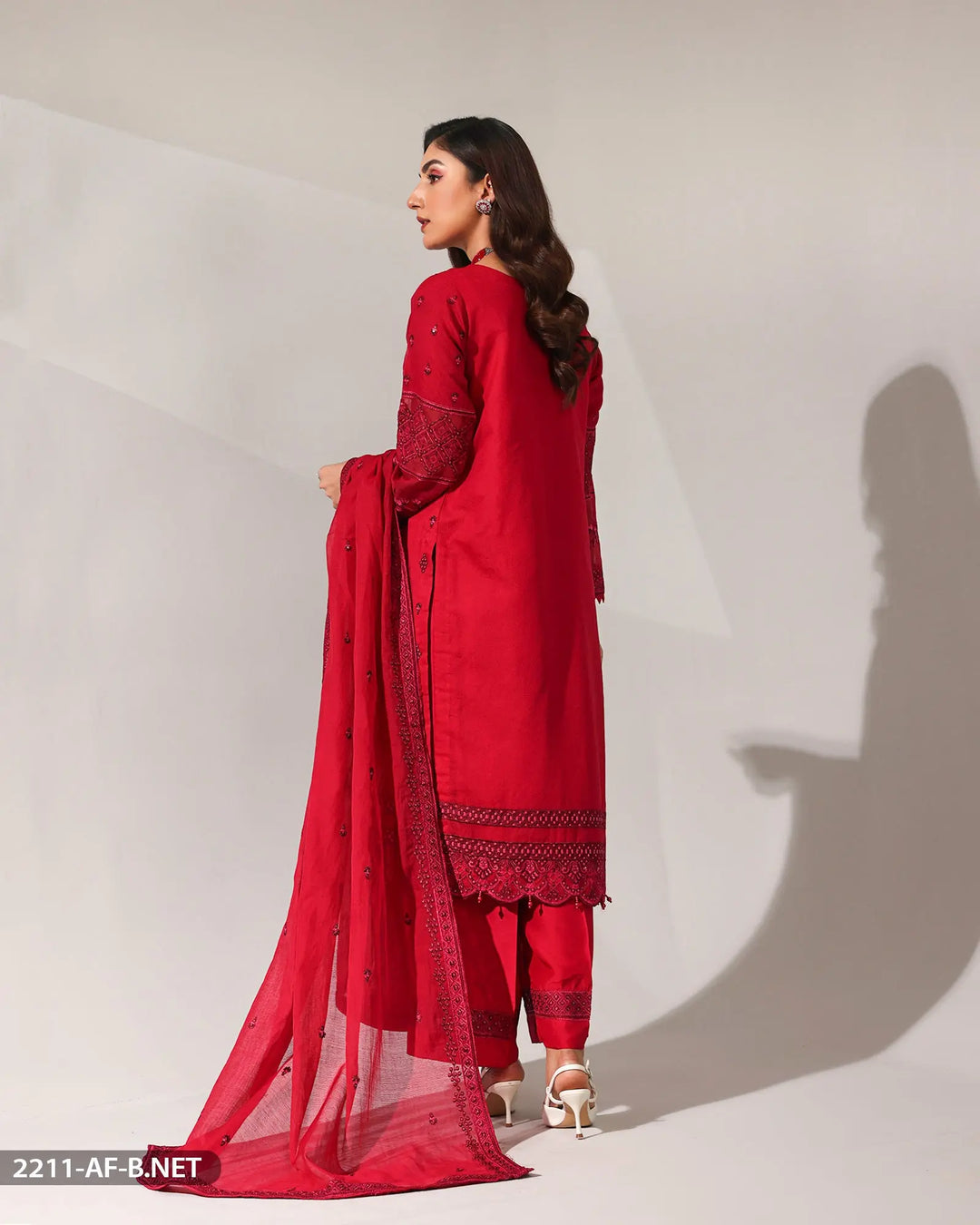 3 Piece Bori Net Suit | 2211-AF-B.NET Sha Posh Textile