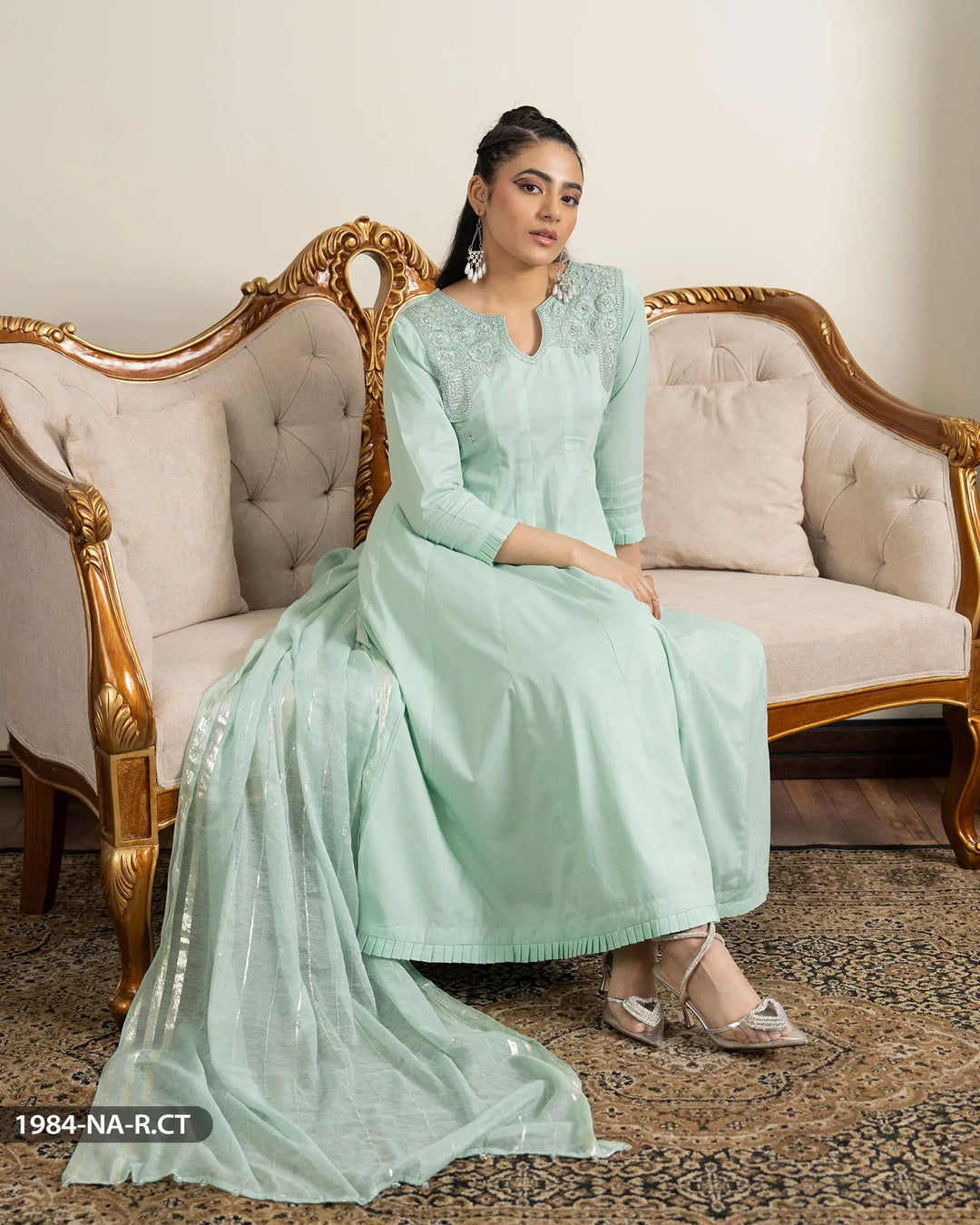 3 Piece Cotton Suit | 1984-NA-R.CT - Sha Posh Textile