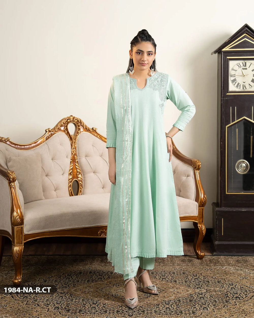 3 Piece Cotton Suit | 1984-NA-R.CT - Sha Posh Textile