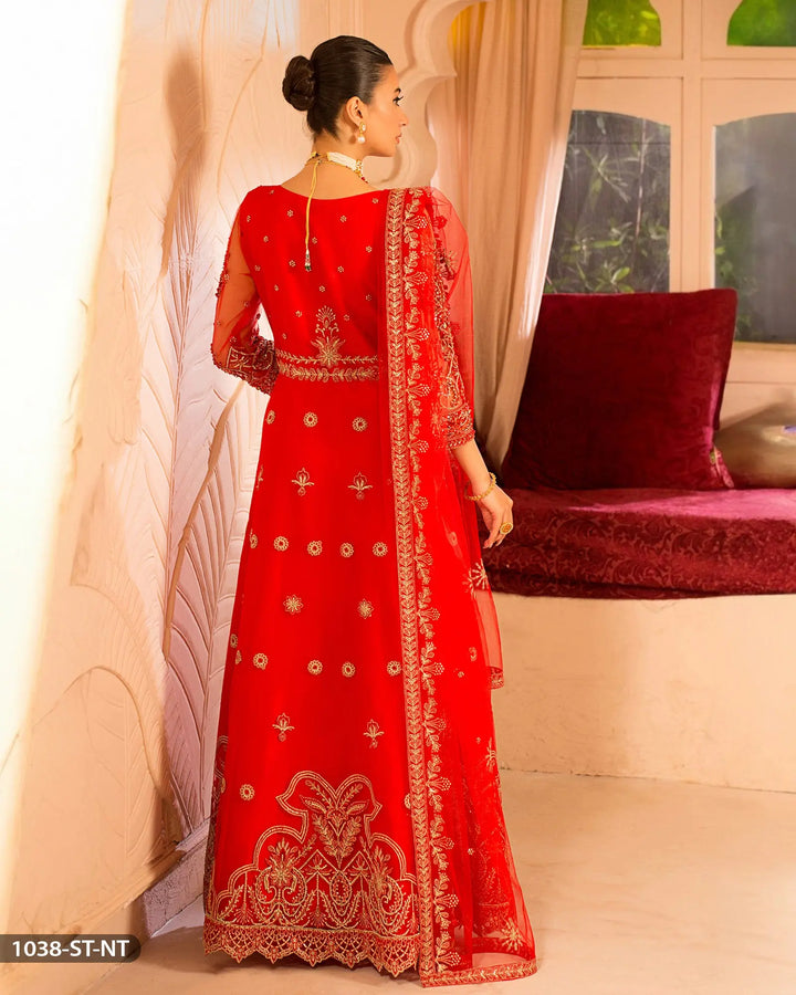 3 Piece Embroidered Maxi | 1038-ST-NT ShaPosh Textile