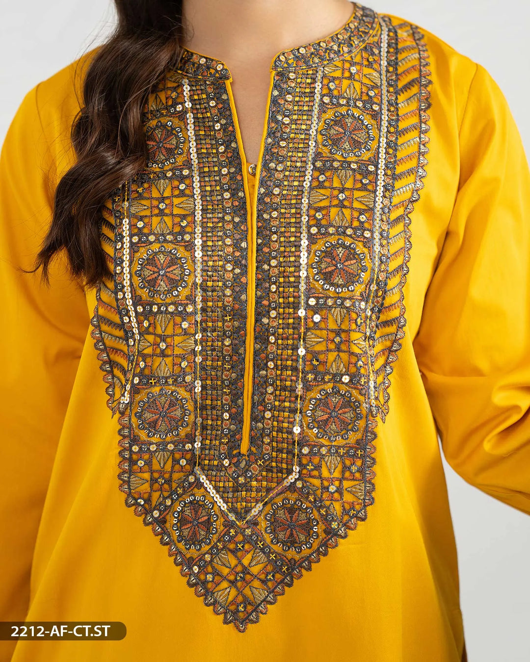 3 Piece Embroidered Suit | 2212-AF-CT.ST ShaPosh Textile