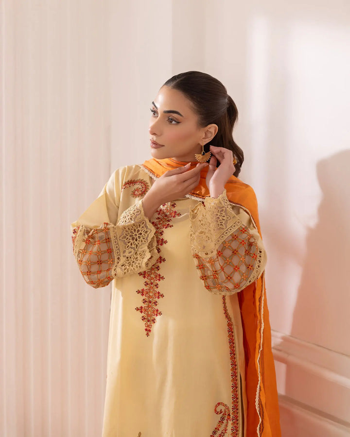 3-Piece Ready-to-Wear Cambric Suit | 2260-AF-K.CT Sha Posh Textile