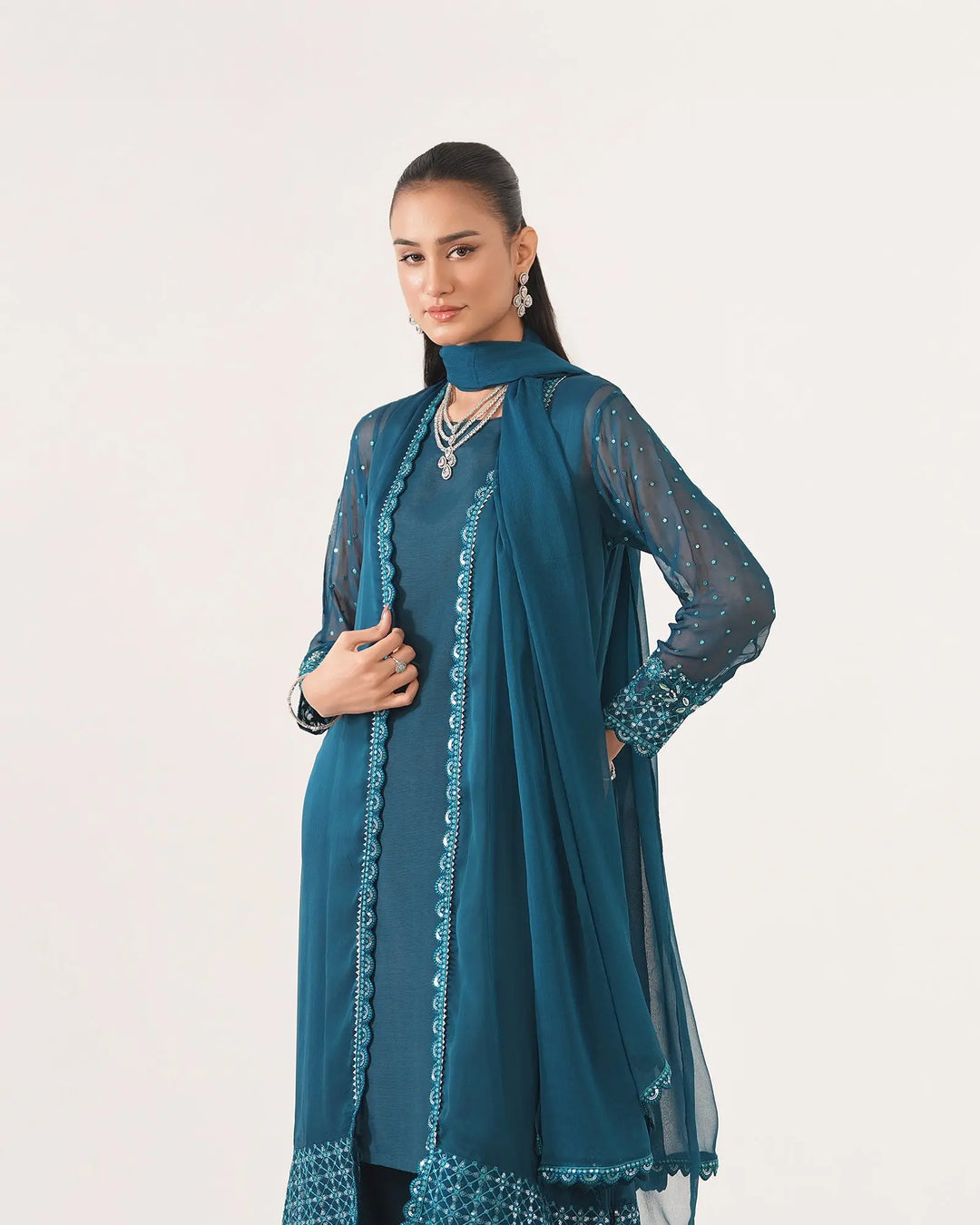 3-Piece Ready-to-Wear Chiffon Suit | 9729-IG-CF Sha Posh Textile