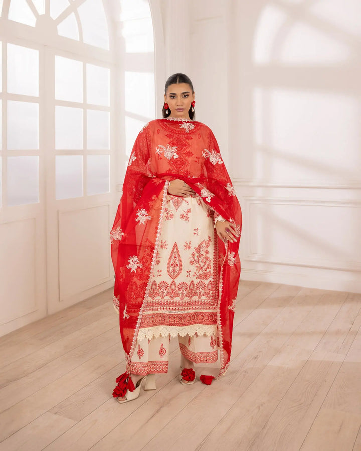 3-Piece Ready-to-Wear Jacquard Cotton Suit | 2253-AF-J.CT Sha Posh Textile