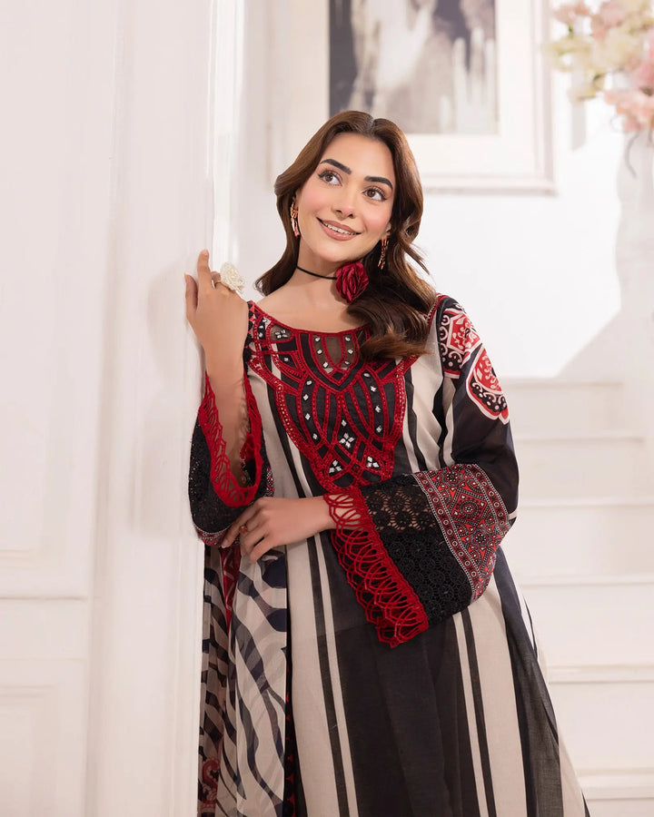 3-Piece Ready-to-Wear Lawn Suit | 17220-IG-LWN - Sha Posh Textile