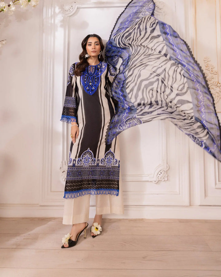 3-Piece Ready-to-Wear Lawn Suit | 17220-IG-LWN - Sha Posh Textile