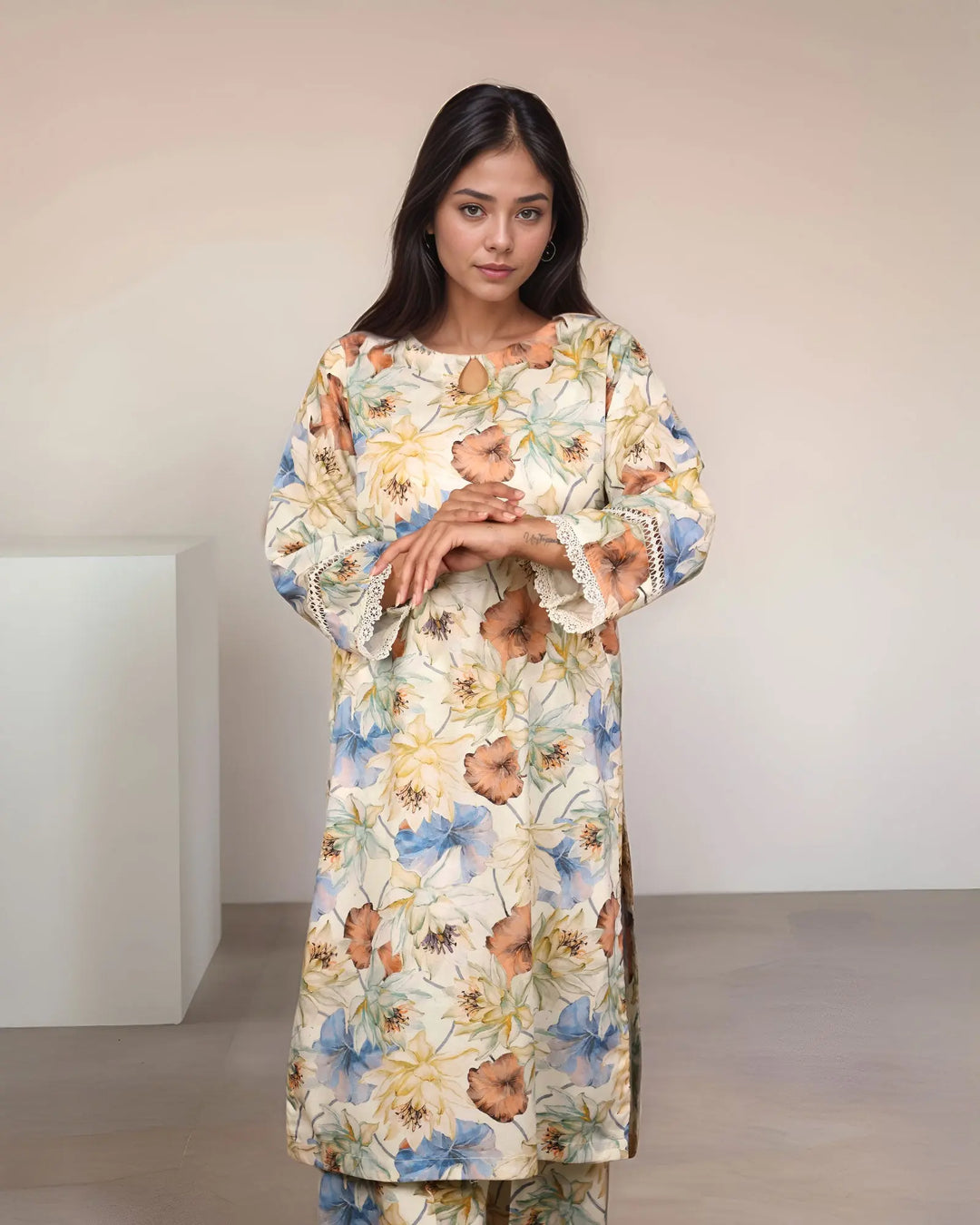 2-Piece Ready-to-Wear Cotton Suit | 17241-IG-CT - Sha Posh Textile