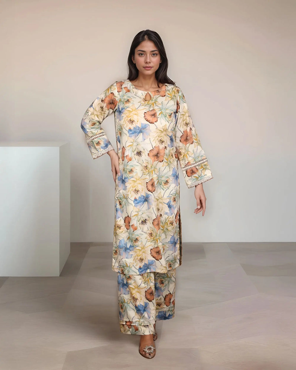 2-Piece Ready-to-Wear Cotton Suit | 17241-IG-CT - Sha Posh Textile