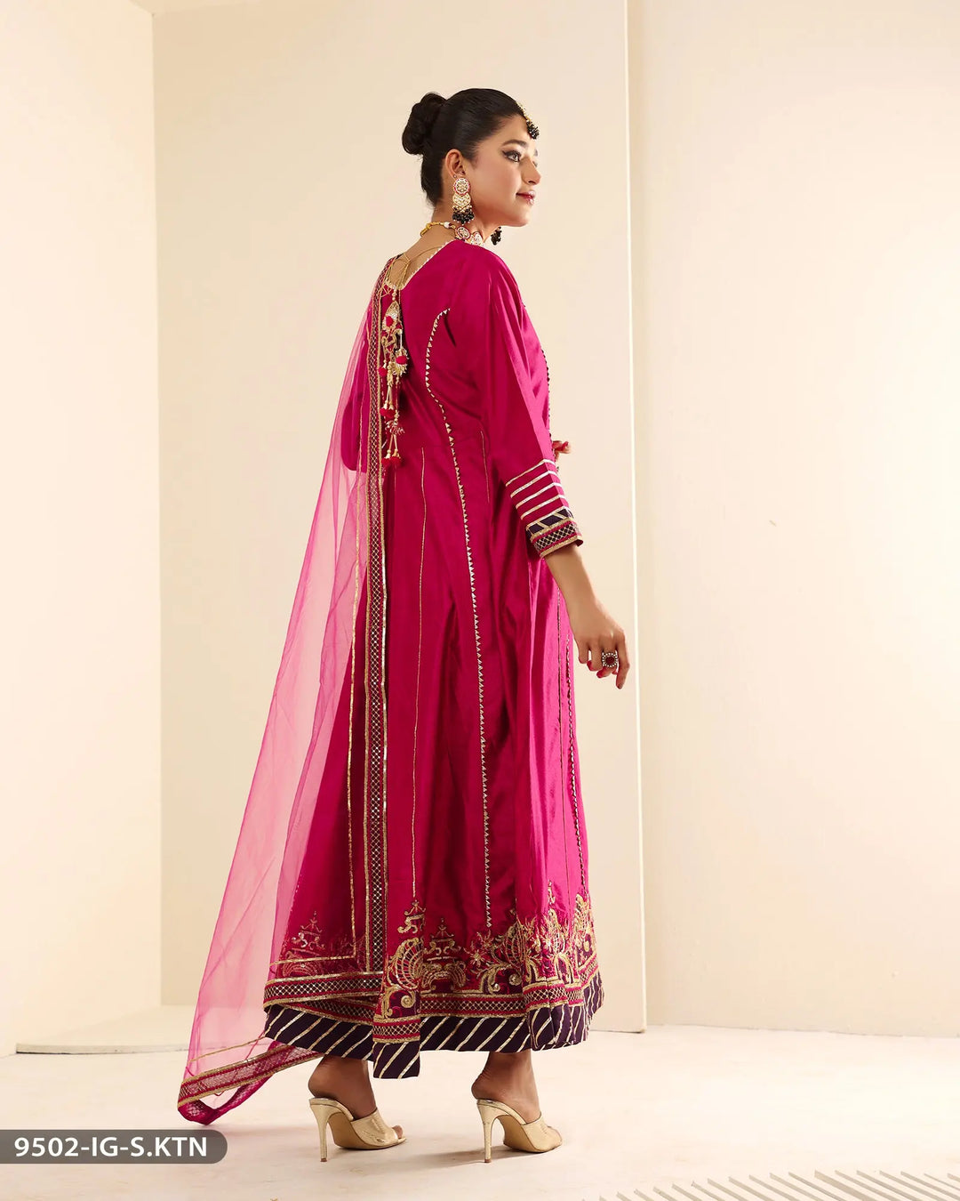 FORMAL 3PC EMBROIDERED MAXI | 9502-IG-S.KTN Sha Posh Textile