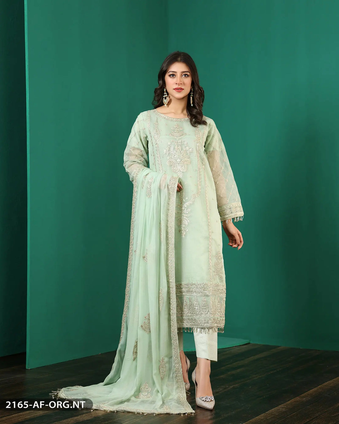 FORMAL 3PC EMBROIDERED SUIT | 2165-AF-ORZ ShaPosh Textile