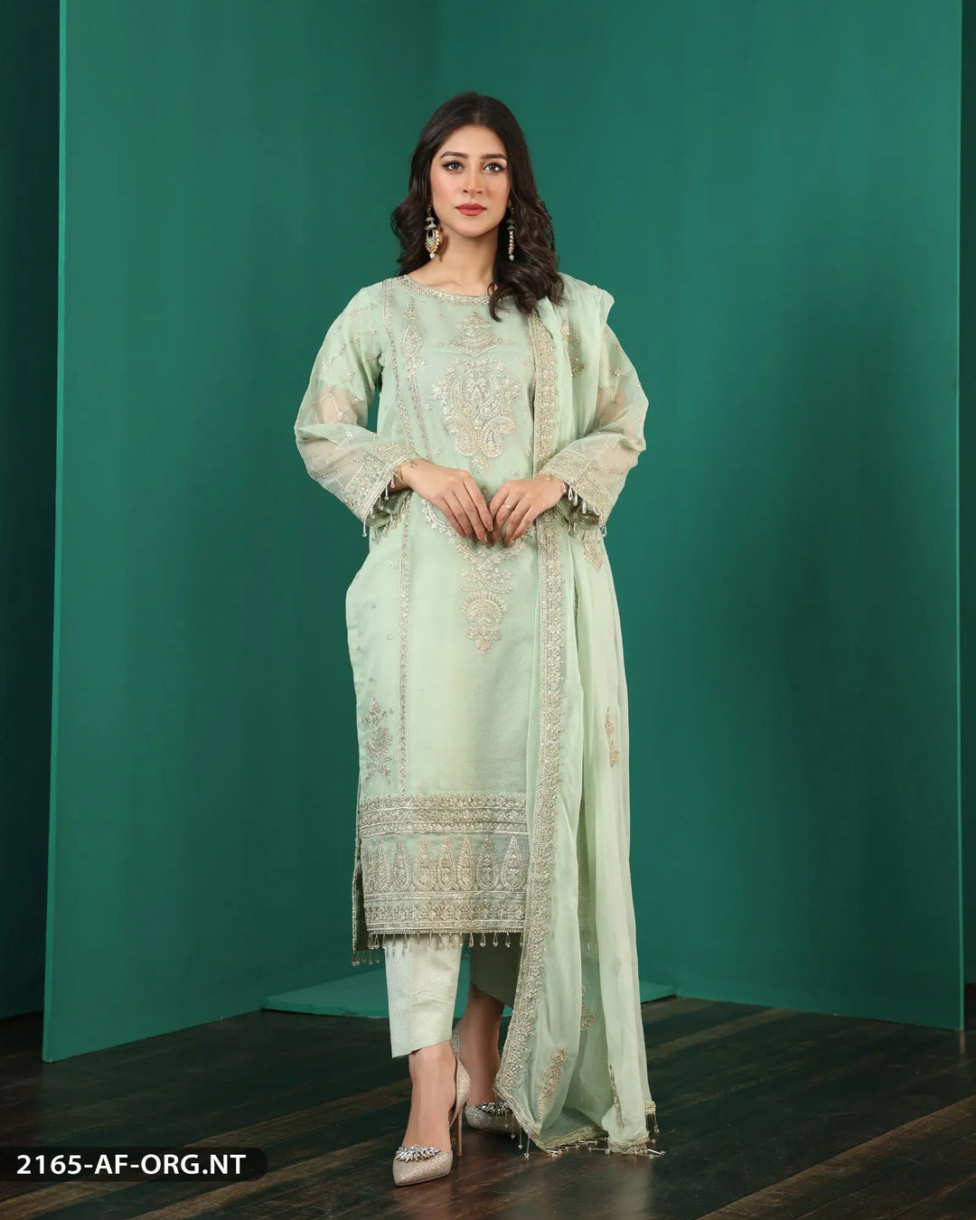 FORMAL 3PC EMBROIDERED SUIT | 2165-AF-ORZ ShaPosh Textile