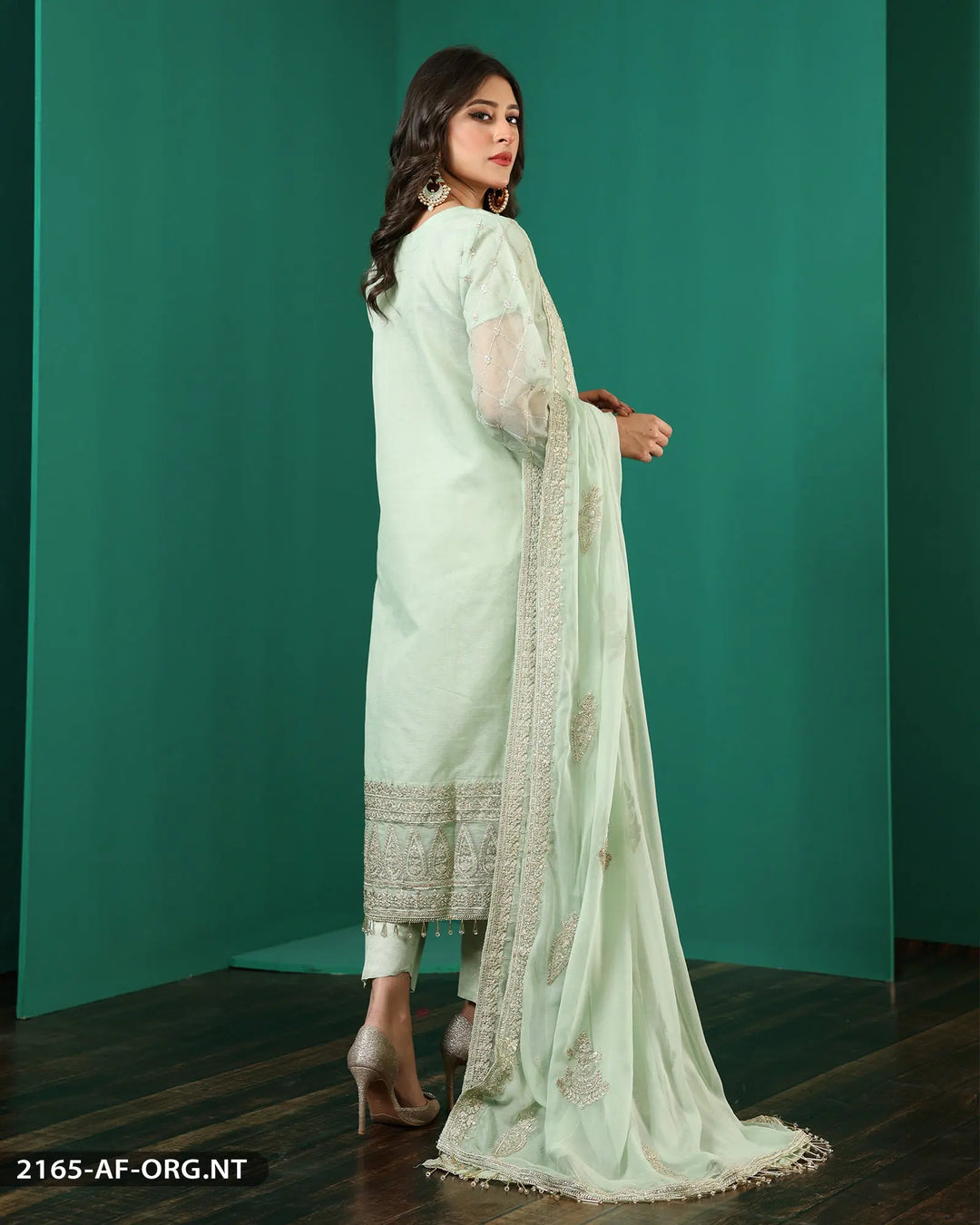 FORMAL 3PC EMBROIDERED SUIT | 2165-AF-ORZ ShaPosh Textile