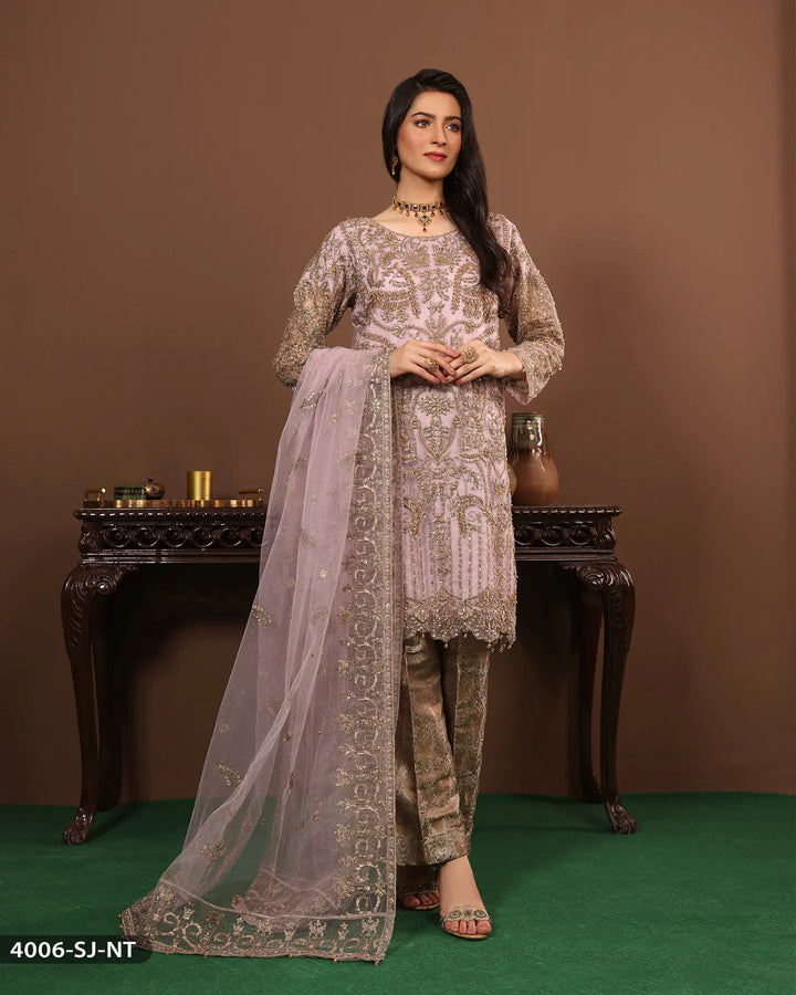 FORMAL 3PC EMBROIDERED SUIT | 4006-SJ-NT ShaPosh Textile