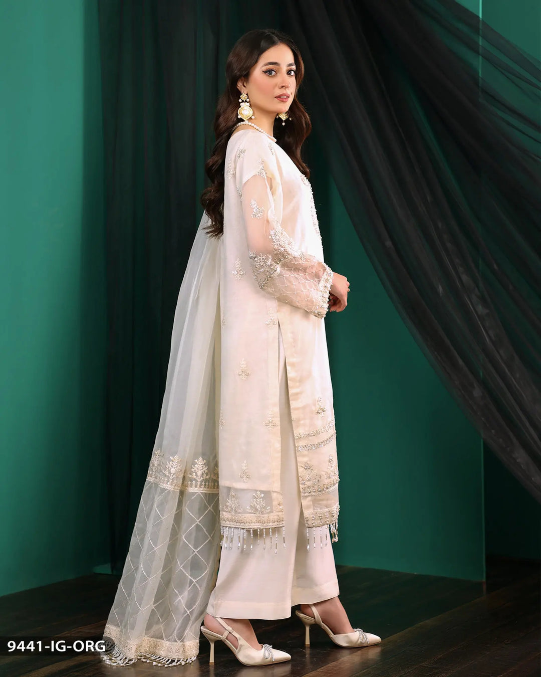 FORMAL 3PC EMBROIDERED SUIT | 9441-IG-ORZ ShaPosh Textile