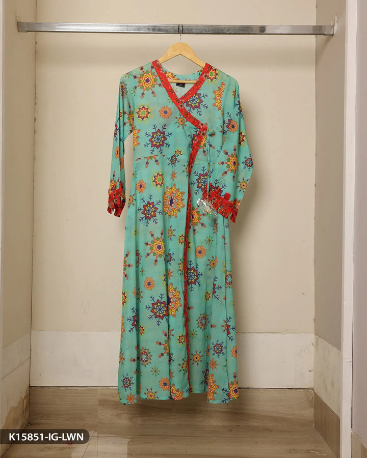 Lawn Printed Frock | 15851-IG-LWN Sha Posh Textile