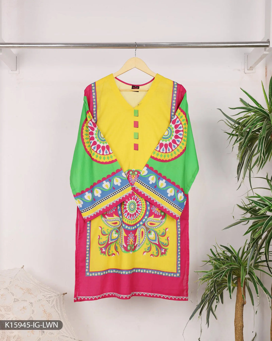 Lawn Printed Shirt | 15945-IG-LWN Sha Posh Textile