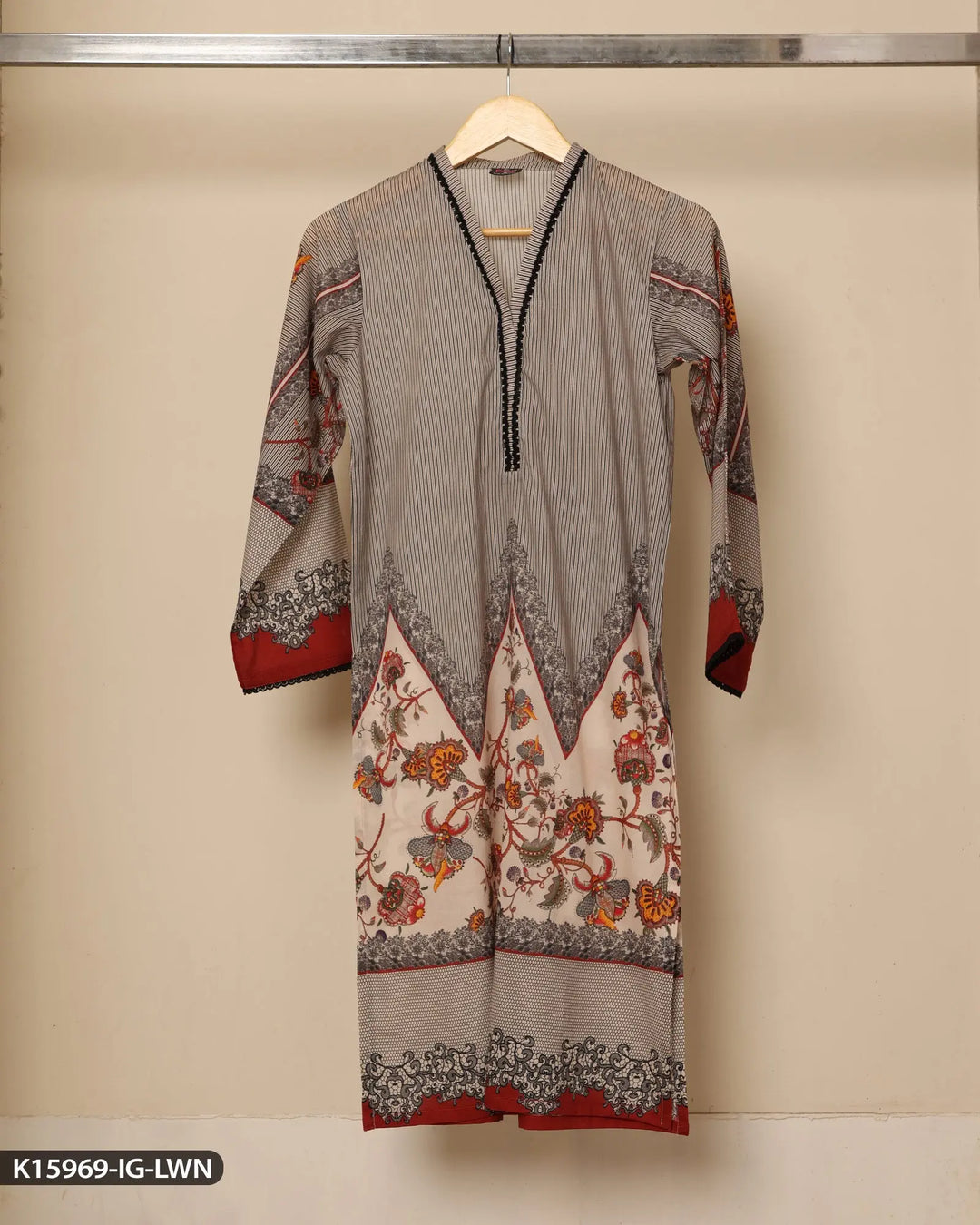 Lawn Printed Shirt | 15969-IG-LWN Sha Posh Textile