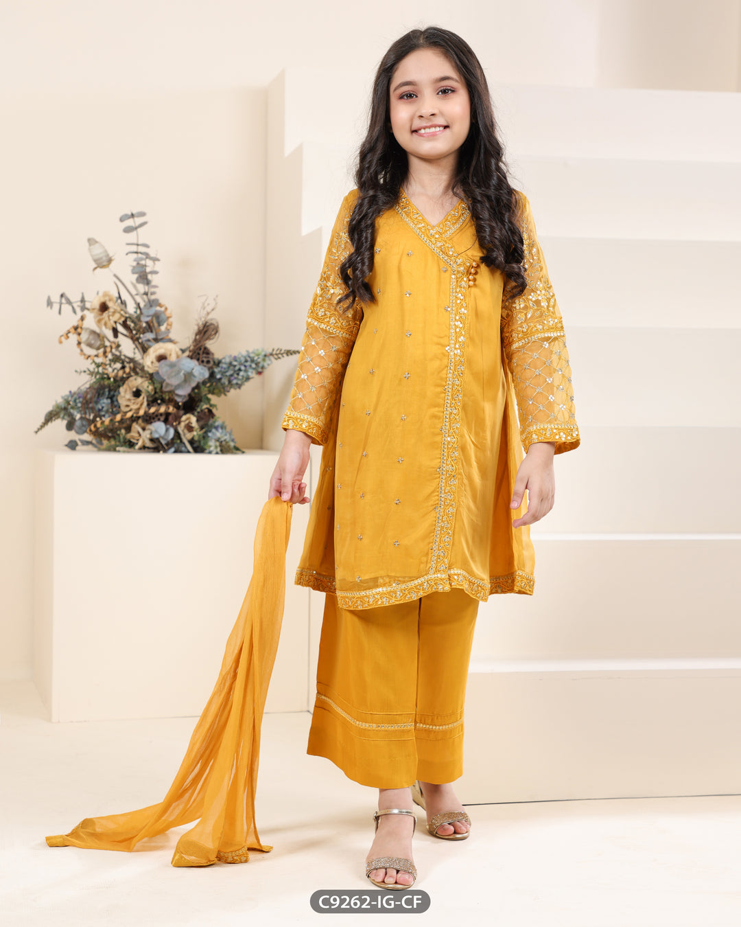 Formal Chiffon 3 Piece Embroidered (Stitched) | 9262-IG-CF