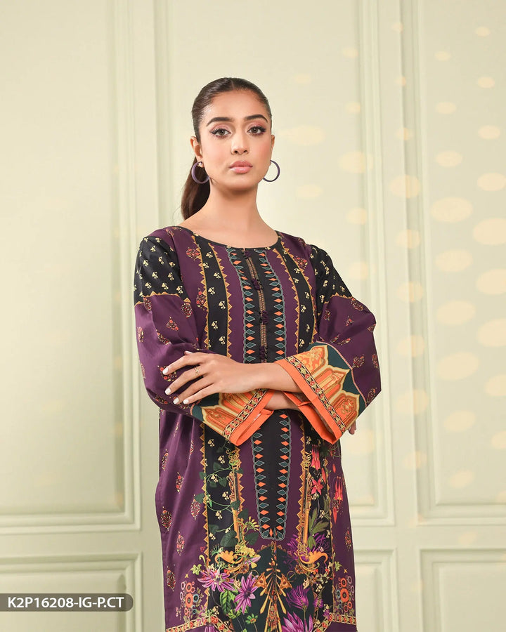 Printed Poplin Cotton Suit | 16208-IG-P.CT Sha Posh Textile