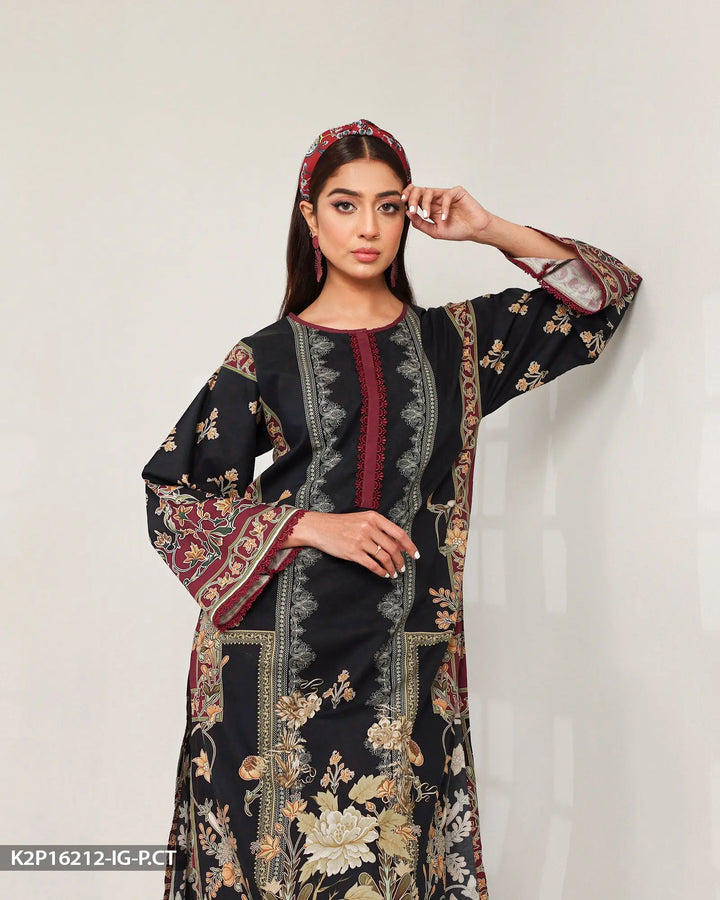 Printed Poplin Cotton Suit | 16212-IG-P.CT Sha Posh Textile