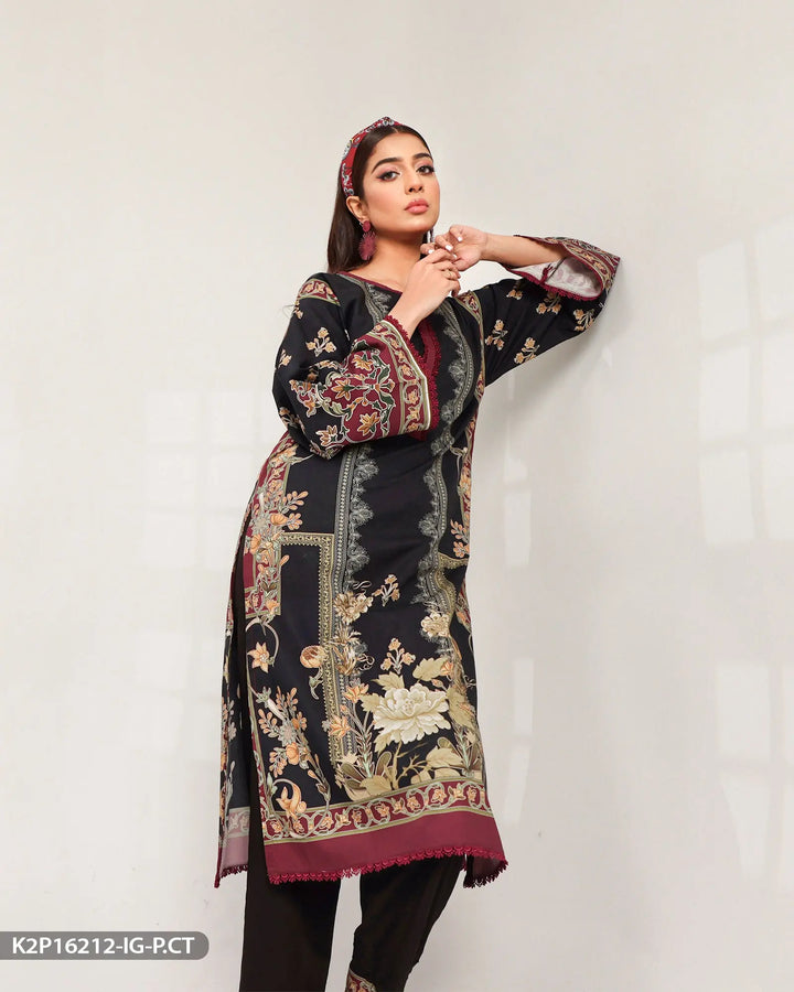 Printed Poplin Cotton Suit | 16212-IG-P.CT Sha Posh Textile