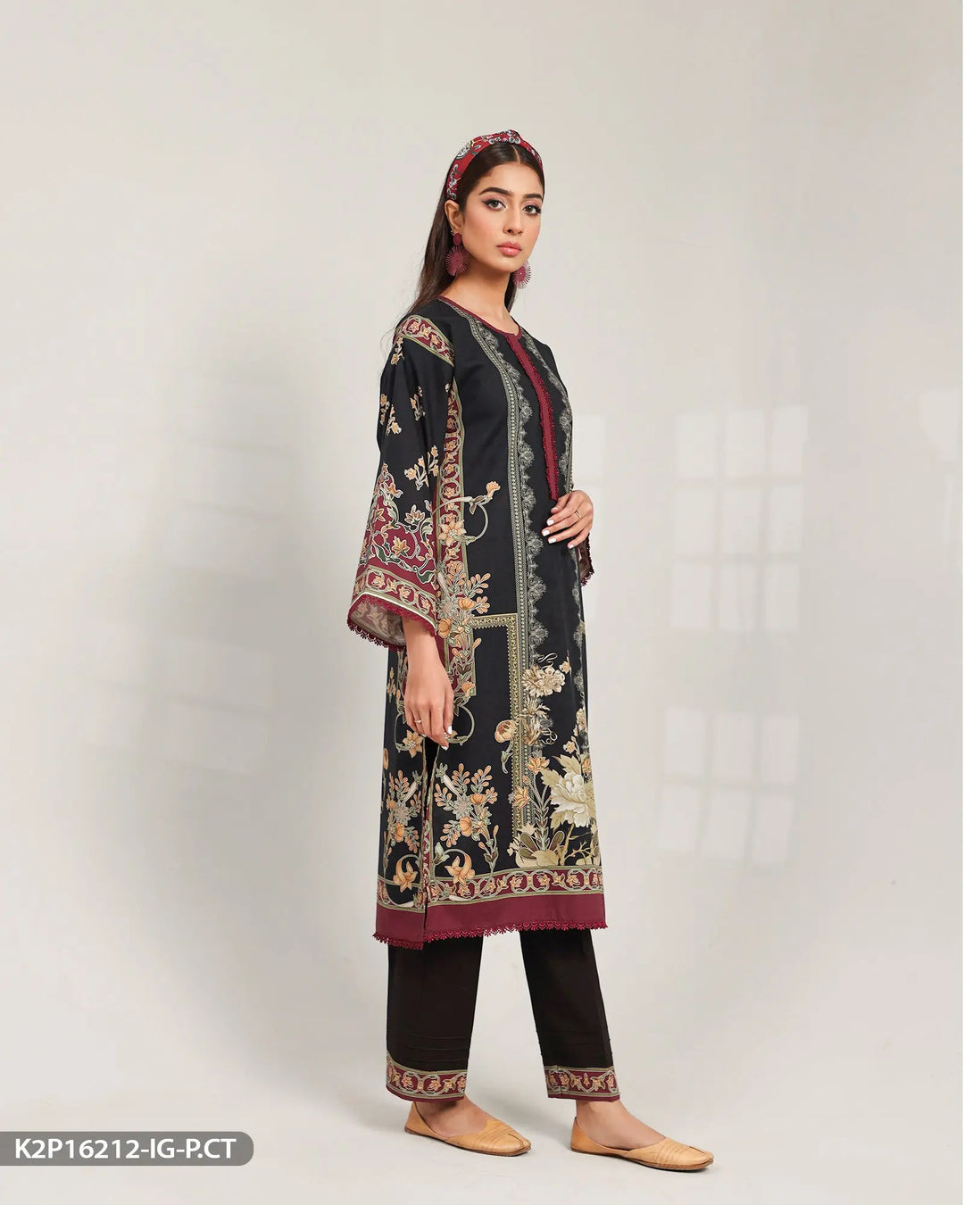 Printed Poplin Cotton Suit | 16212-IG-P.CT Sha Posh Textile