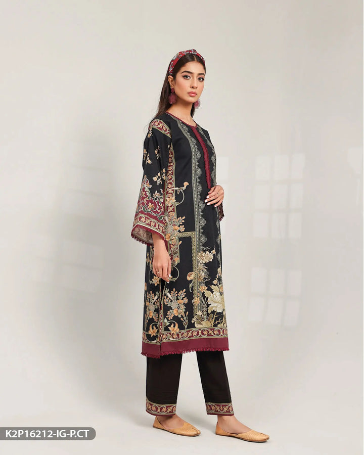 Printed Poplin Cotton Suit | 16212-IG-P.CT Sha Posh Textile