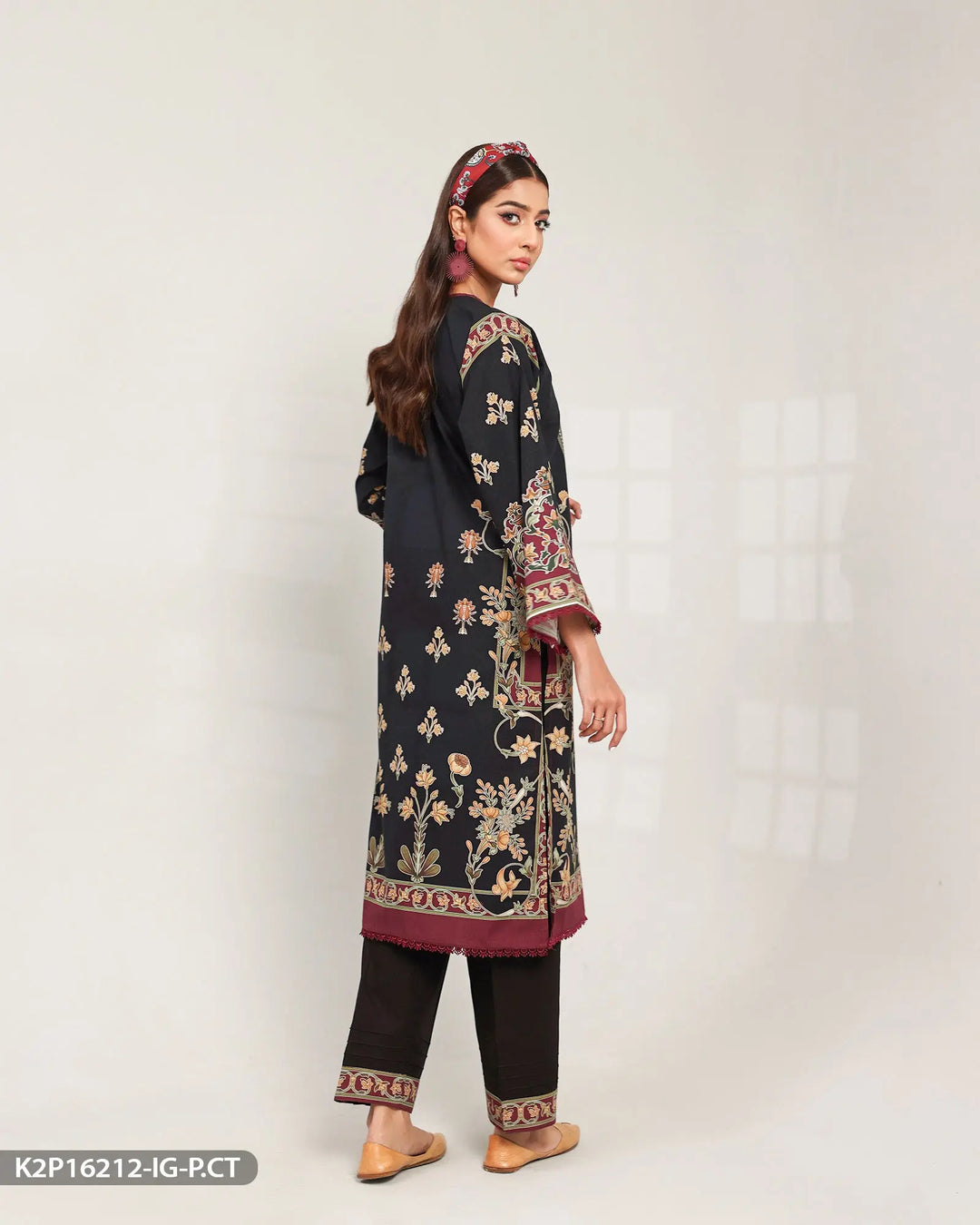 Printed Poplin Cotton Suit | 16212-IG-P.CT Sha Posh Textile