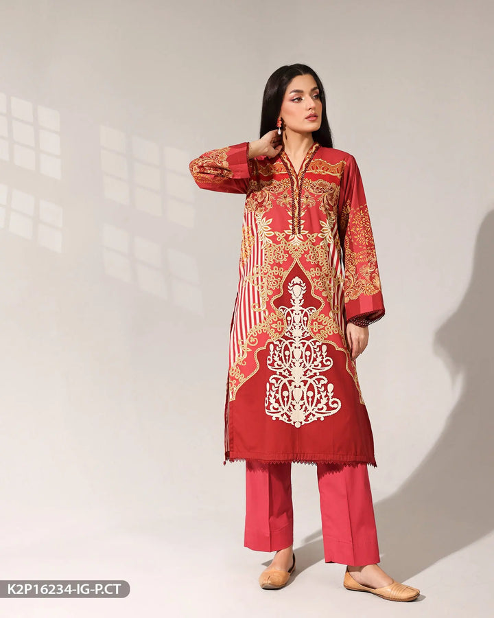 Printed Poplin Cotton Suit | 16234-IG-P.CT Sha Posh Textile