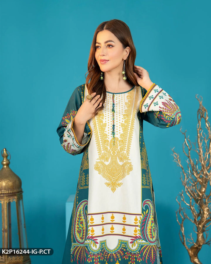 Printed Poplin Cotton Suit | 16244-IG-P.CT Sha Posh Textile