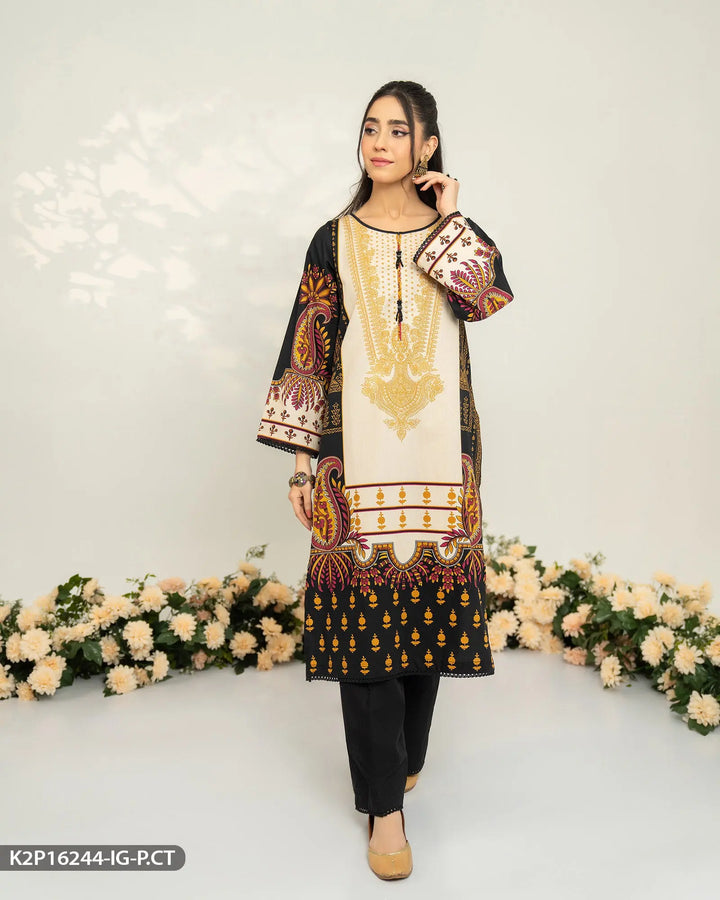 Printed Poplin Cotton Suit | 16244-IG-P.CT Sha Posh Textile