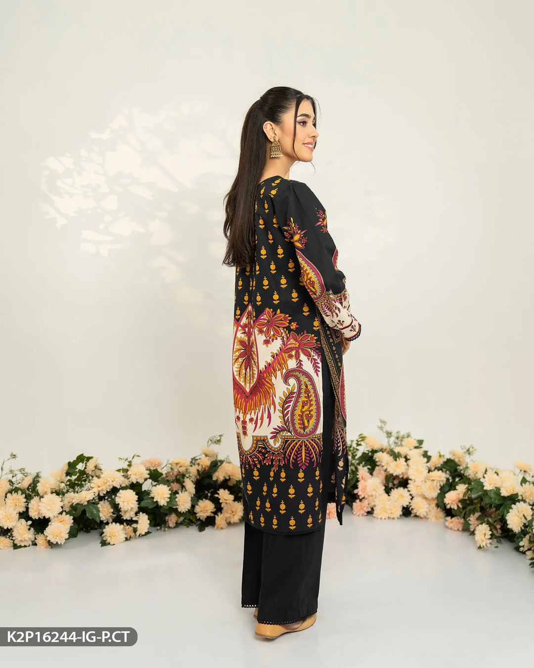 Printed Poplin Cotton Suit | 16244-IG-P.CT Sha Posh Textile