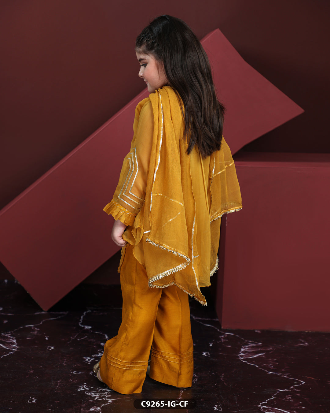 Formal Kids 3 Piece Chiffon (Stitched) | 9265-IG-CF