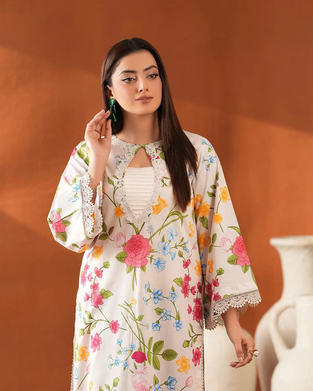2-Piece Printed Cambric Cotton Suit Unstitched | UNFF0124-K.CT - Sha Posh Textile