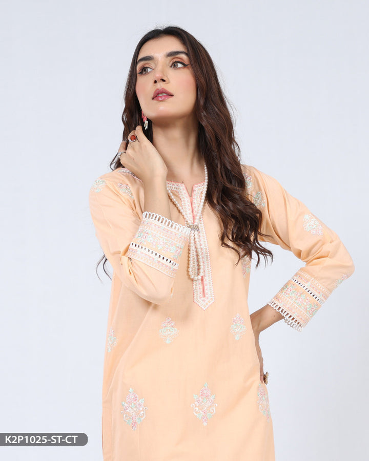 2 Piece Cotton Suit Embroidered | 1025-ST-K.CT