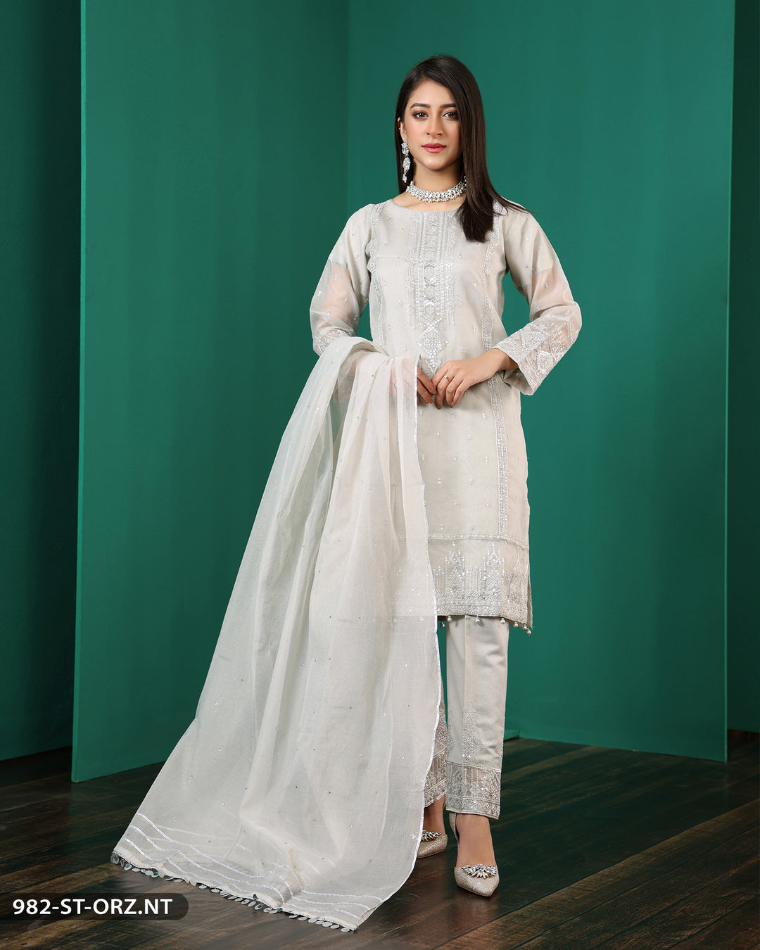 FORMAL 3PC EMBROIDERED SUIT | 982-ST-ORZ