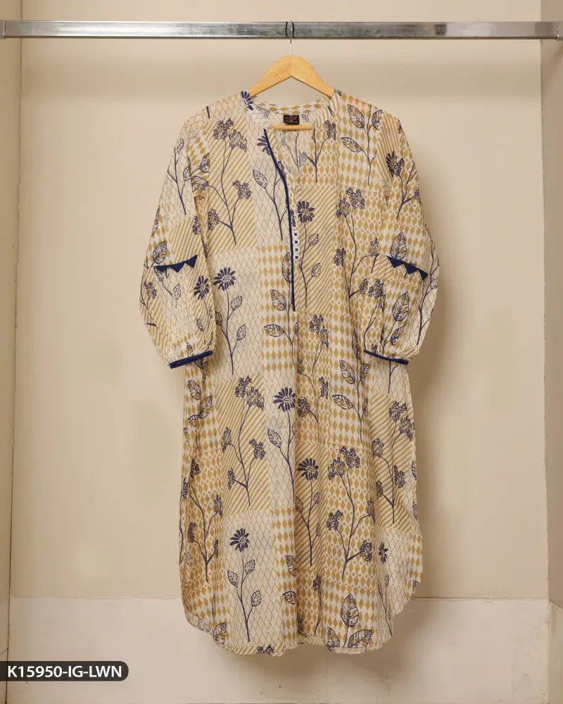 Printed Lawn Shirt | 15950-IG-LWN ShaPosh Textile